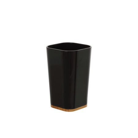 1 - PORTASPAZZOLINO NERO LINEA BAMBOO