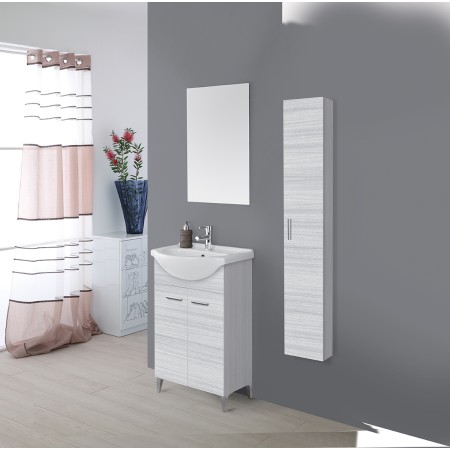 1 - COMPOSIZIONE BAGNO 55CM 2 ANTE GRIGIO