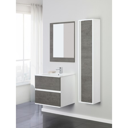 1 - COMP. BAGNO FABULA 60CM SOSP. 2 CASS. BCO/CEM