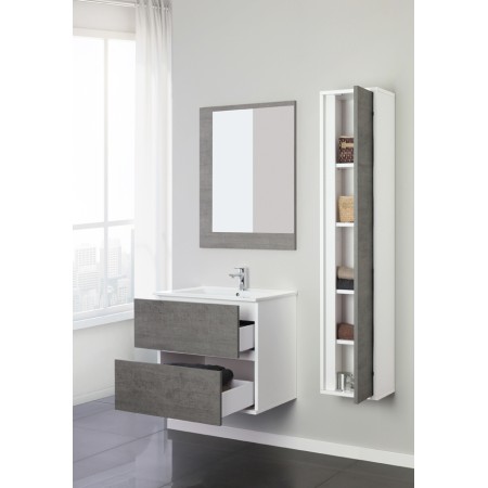 3 - COMP. BAGNO FABULA 60CM SOSP. 2 CASS. BCO/CEM