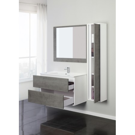 3 - COMP. BAGNO FABULA 90CM SOSP. 2 CASS. BCO/CEM