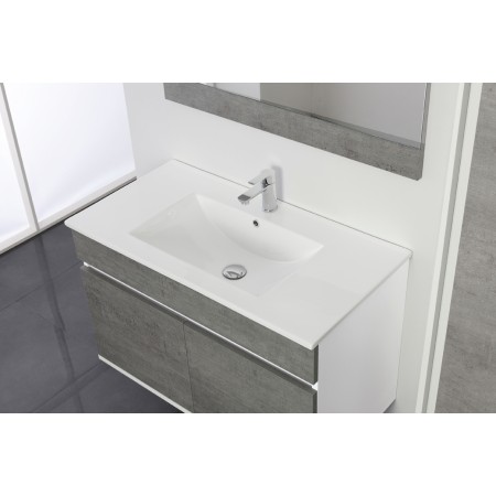 1 - COMP. BAGNO FABULA 90CM SOSP. 2 ANTE BCO/CEM