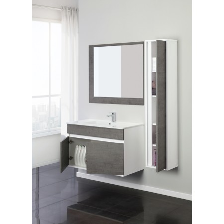 3 - COMP. BAGNO FABULA 90CM SOSP. 2 ANTE BCO/CEM