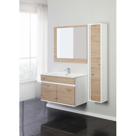 1 - COMP. BAGNO FABULA 90CM SOSP. 2 ANTE BCO/ROV