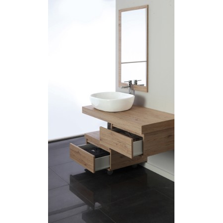 3 - COMP. BAGNO SHELF 120CM CIOTOLA 60CM ROVERE