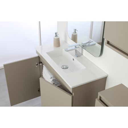 3 - COMP. BAGNO 80X37CM SOSP. 2 ANTE TORTORA PASTELLO