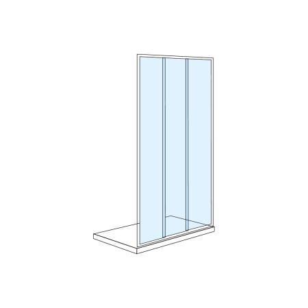 1 - PARETE 168/170XH200CM SCORREVOLE VETRO 6MM TRASP T-SQAURED