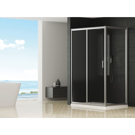 1 - PARETE 69/70X195CM SCORREVOLE VETRO 6MM TRASP T-WALL