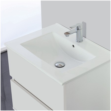 1 - COMP. BAGNO FABULA 60CM SOSP. 2 CASS. BCO LAC