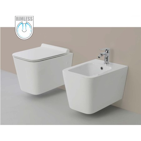 1 - BIDET LINEA Q CM 50*35*32 SOSPESO IN CERAMICA