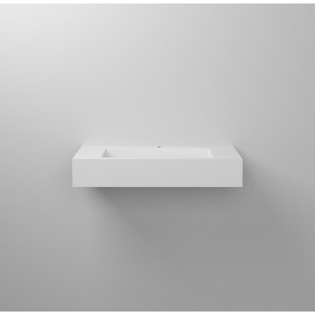 1 - Lavabo sospeso in resina L90cm bianco lucido