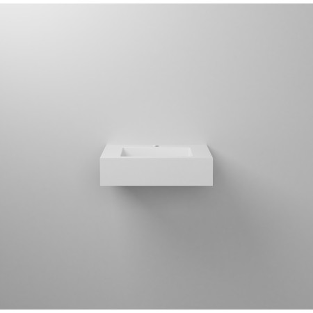 1 - Lavabo sospeso in resina L60cm bianco lucido