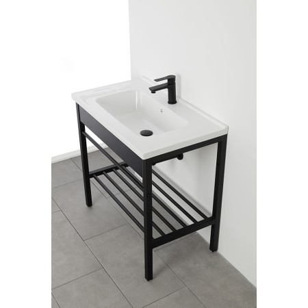 2 - Composizione bagno Borg da 60cm in metallo nero