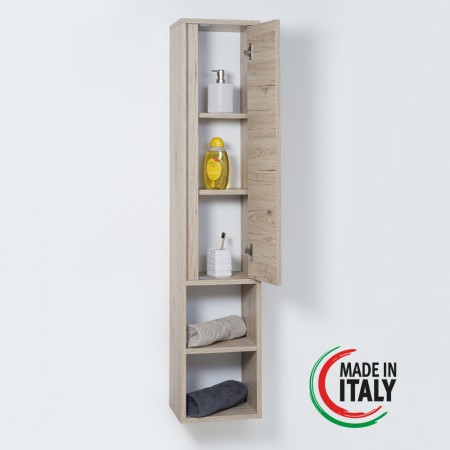 1 - Pensile Shelf in nobilitato melaminico rovere di bordeaux