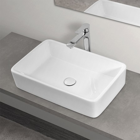 8 - Composizione bagno Furore 90cm in nobilitato melaminico azzurro polvere