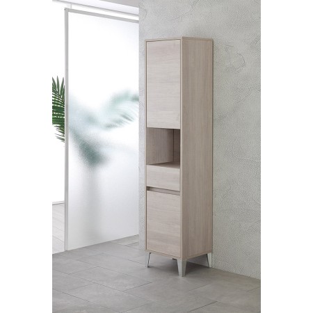 2 - Colonna bagno Mondo 2.0 L40xH183 in nobilitato melaminico rovere chiaro