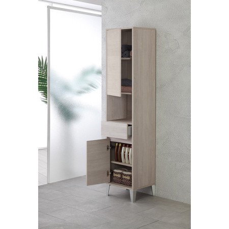 2 - Colonna bagno Mondo 2.0 L40xH183 in nobilitato melaminico rovere chiaro