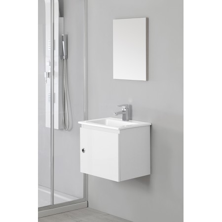 2 - Composizione bagno sospesa Si50 bianco laccato