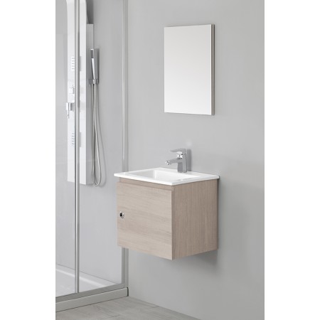 2 - Composizione bagno sospesa Si50 rovere chiaro