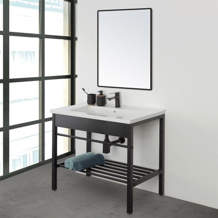 2 - Composizione bagno Borg 80cm in metallo nero