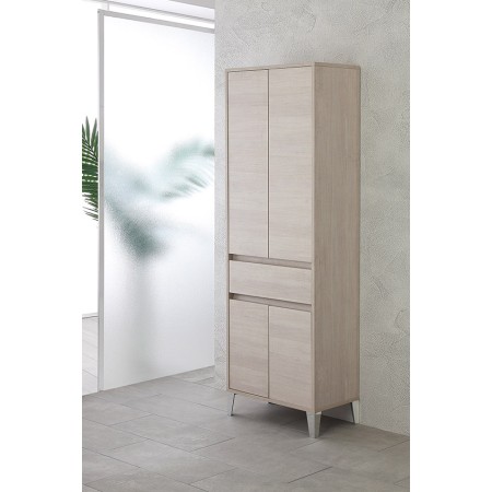 2 - Colonna bagno Mondo 2.0 L60xH183 in nobilitato melaminico rovere chiaro