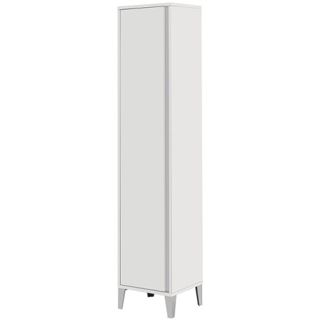 2 - Colonna portascopa Mondo 2.0 L40xH183 in nobilitato melaminico bianco laccato