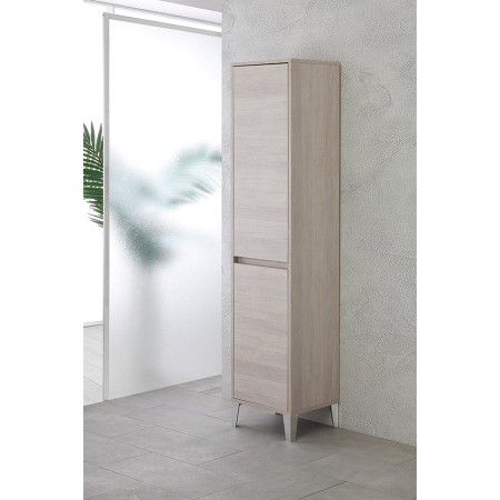 2 - Colonna portabiancheria Mondo2.0 L40xH183 nobilitato melaminico rovere chiaro