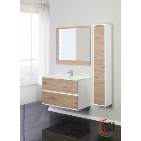 2 - COMP. BAGNO FABULA 90CM SOSP. 2 CASS. BCO/ROV