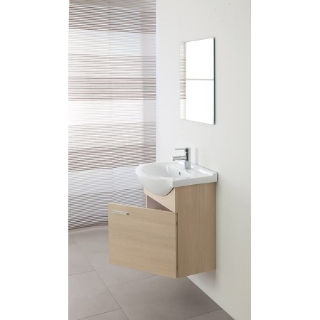 2 - Composizione bagno Stella 55cm in nobilitato melaminico larice