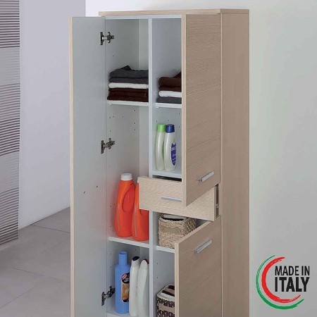 3 - Colonna bagno Stella L60xH155 in nobilitato melaminico larice