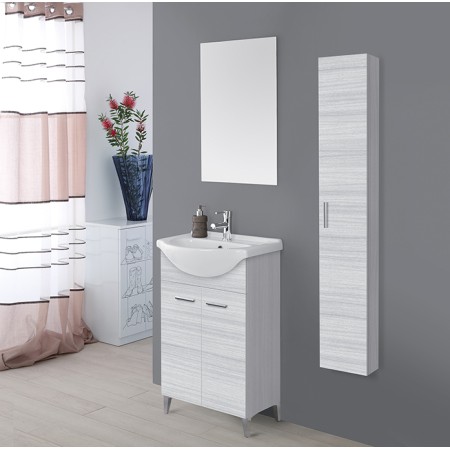 2 - Composizioni bagno Stella 55cm in nobilitato melaminico grigio