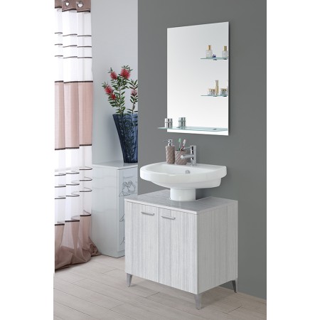 2 - Mobile sottolavabo Stella 70cm in nobilitato melaminico grigio