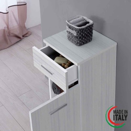 1 - Base colonna Stella 35cm in nobilitato melaminico grigio