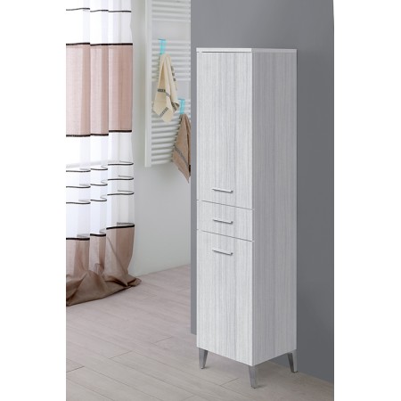 2 - Colonna bagno Stella L35xH155 in nobilitato melaminico grigio