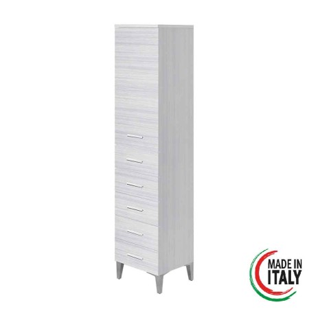 3 - Colonna bagno Stella L35xH155 in nobilitato melaminico grigio