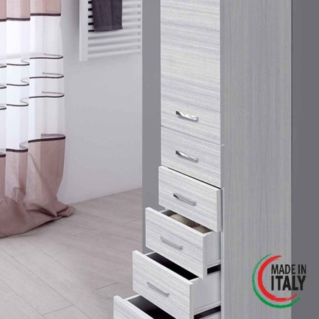 4 - Colonna bagno Stella L35xH155 in nobilitato melaminico grigio