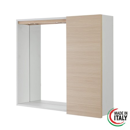 2 - Specchiera bagno unanta Stella L68xH61cm in nobilitato e pvc larice