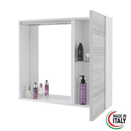 2 - Specchiera bagno unanta Stella L68xH61cm in nobilitato e pvc grigio