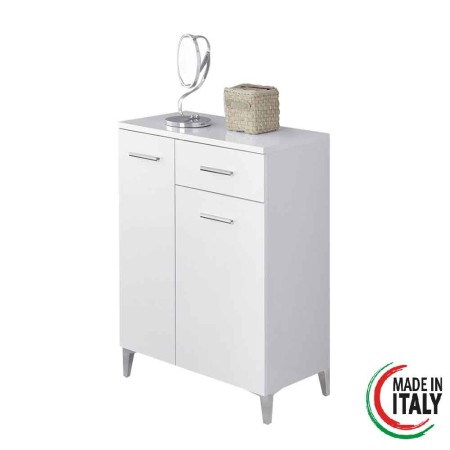 2 - Base colonna Stella 60cm in nobilitato melaminico bianco lucido