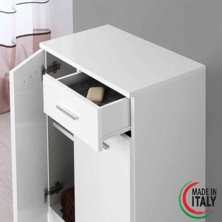 2 - Base colonna Stella 60cm in nobilitato melaminico bianco lucido