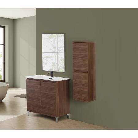 2 - Composizione bagno Revital 80cm in nobilitato melaminico noce canaletto