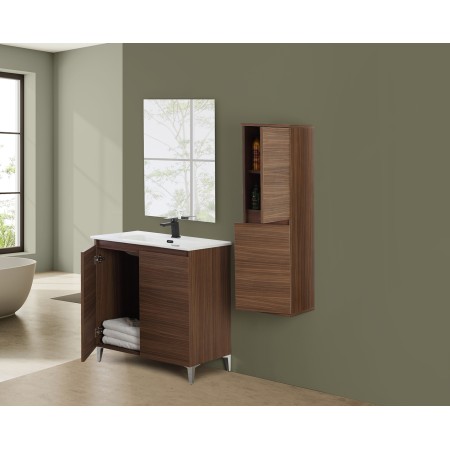 2 - Composizione bagno Revital 80cm in nobilitato melaminico noce canaletto