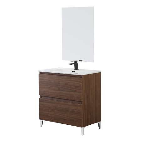 2 - Composizione bagno Revital 80cm in nobilitato melaminico noce canaletto