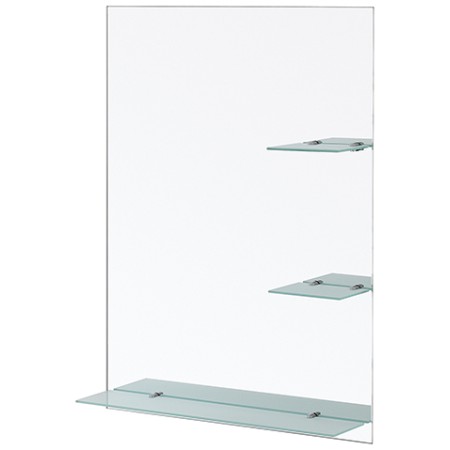 2 - SPECCHIO CON MENSOLE SATINATE LINEA SHELF