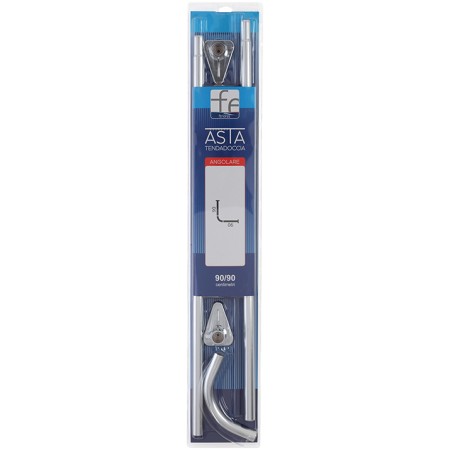 2 - Asta tenda doccia angolare dia 22 mm