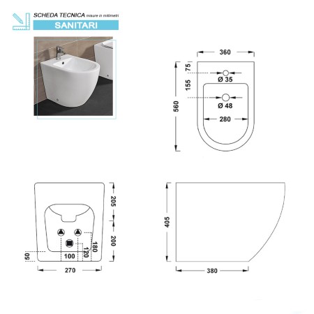 2 - Bidet Linea T in ceramica da terra