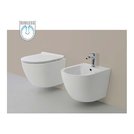 2 - Vaso Linea T in ceramica sospeso