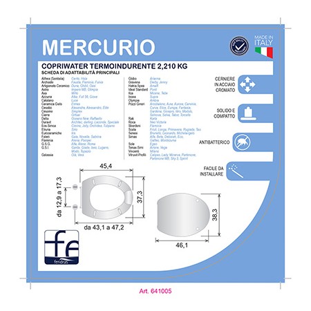 2 - Copriwater termoindurente Mercurio