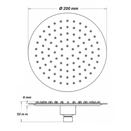 4 - Soffione tondo d. 20 cm platinum