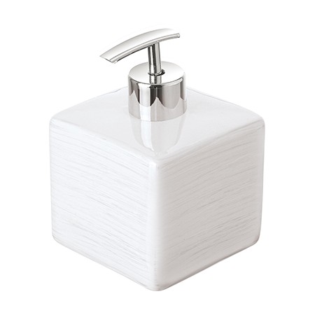 2 - Dispenser sapone in ceramica bianco linea Cuba